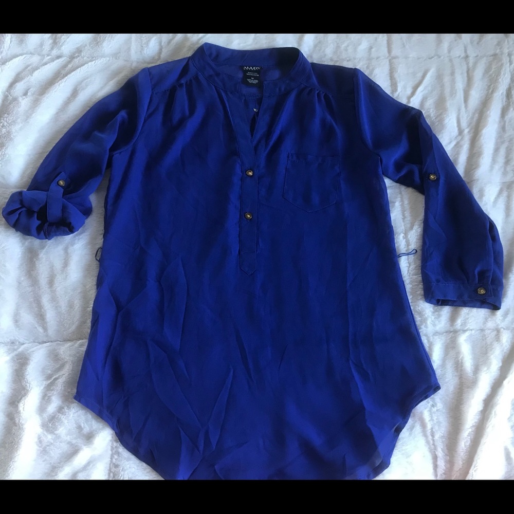 Royal Blue sheer shirt